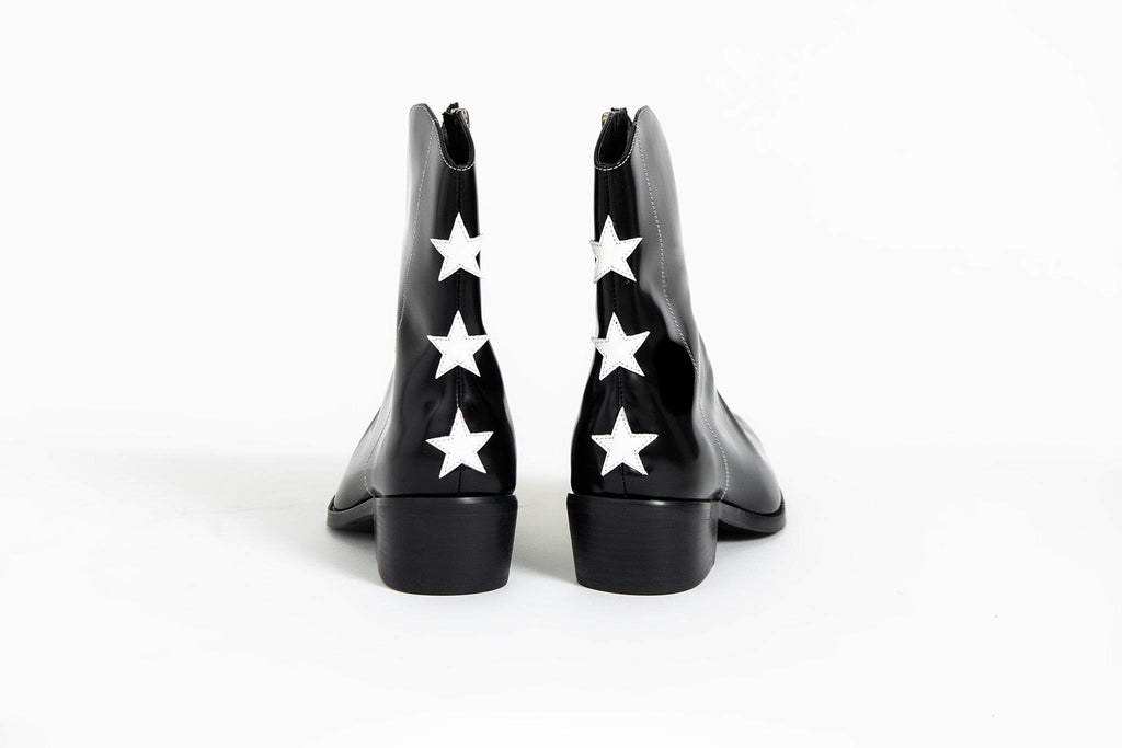 THREE-STAR BLACK CHELSEA BOOT-Alexander Hurley-ankle boot,boot,Chelsea boot,Fall boots,Fall chelsea boots,Fall shoes,Luxury boots,Luxury chelsea boots,Luxury shoes,Winter boots,Winter chelsea boots